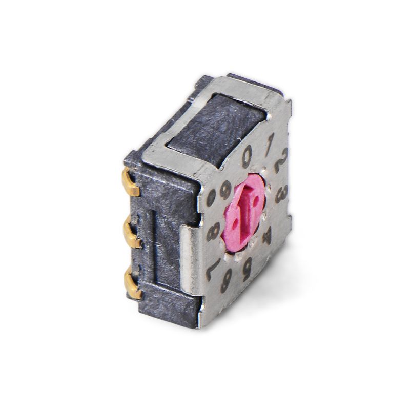 IP67 Mini Rotary DIP Switch - SUNGMUN MSDR-10JC 10-Position, 7.4x7.4mm Vertical SMD | ZiGeng