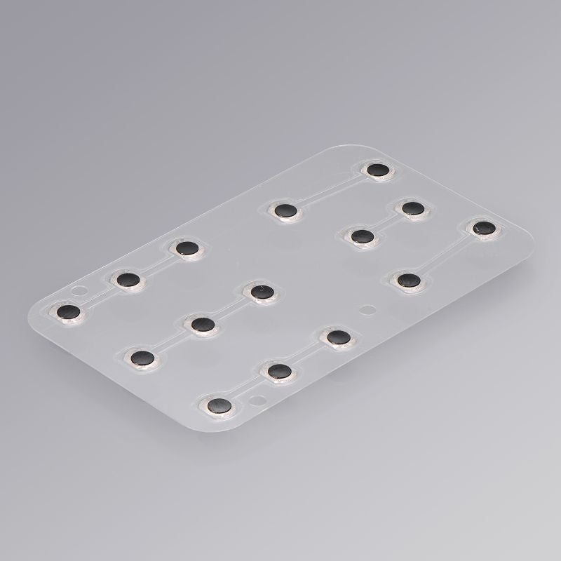 SD-LHT41 Metal Dome | 5mm Oblong Dome with Black-Dot PET Spacer | 160gf Comfort Force | For Quiz Buzzer, Student Card & Answering Device