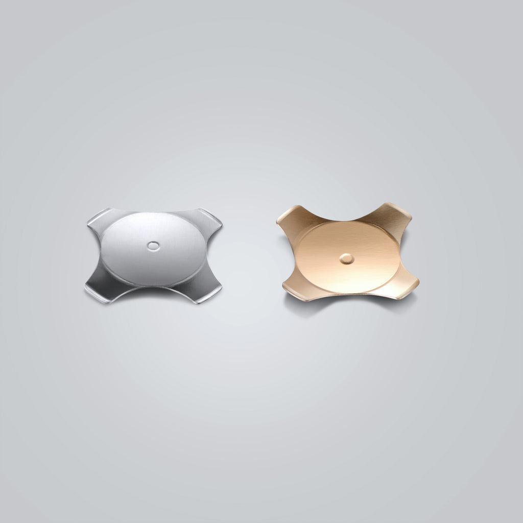 SD-X8294 Cross-Shaped Metal Dome | 5-12.2mm Sizes | 80-400gf Force | Gold/Nickel Plated | With/Without Hole & Contact Points