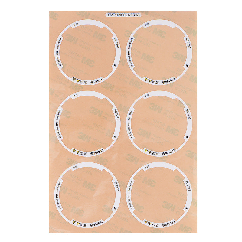 Custom Electronic Overlay Label DSC-2071 | 3M Adhesive | Printable Parameter Label