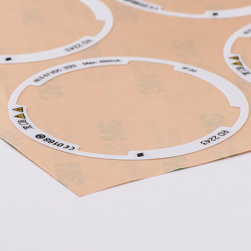 Custom Electronic Overlay Label DSC-2071 | 3M Adhesive | Printable Parameter Label