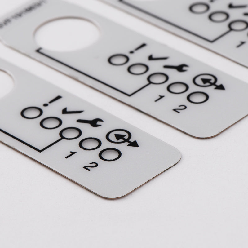 LED Hole Indicator Overlay Label overlays-label-dsc-2101-1 | 3M468MP Adhesive