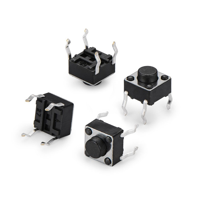 SD-1266-050CB1 6×6×5mm Tactile Switch | 4-Pin Through Hole | Stainless Steel Cover | 250gf Force