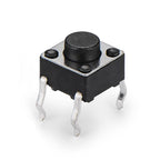 SD-1266-050CB1 6×6×5mm Tactile Switch | 4-Pin Through Hole | Stainless Steel Cover | 250gf Force