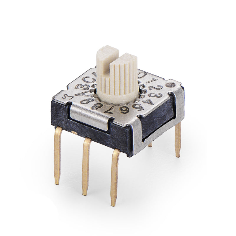 IP67 Waterproof Mini Rotary DIP Switch - SUNGMUN GSMR-16 | 16-Position | 7.2mm Ultra-Compact
