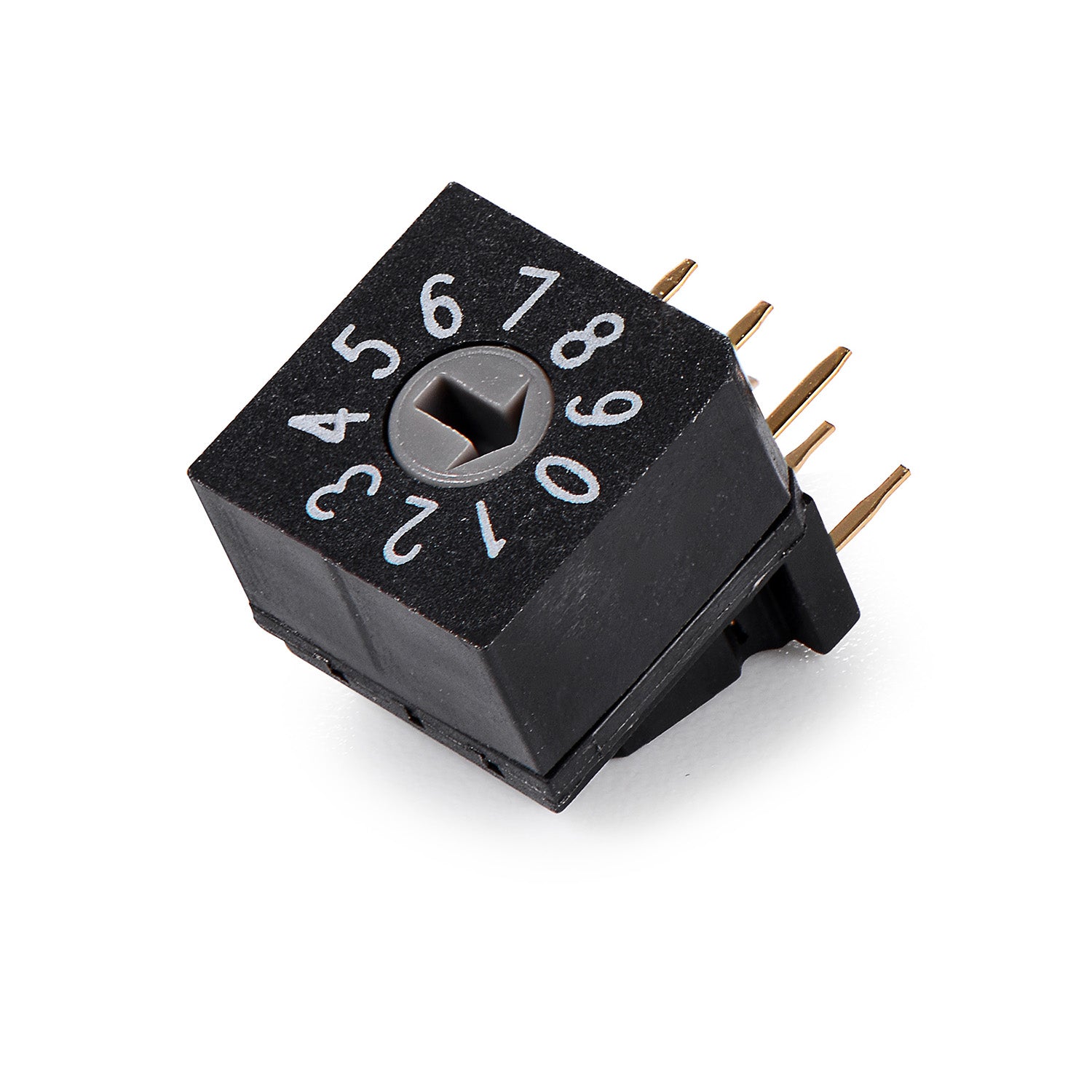 SUNGMUN QDR-10H Rotary DIP Switch | IP67 Waterproof | Horizontal 10-Pos | 5.08mm Pitch