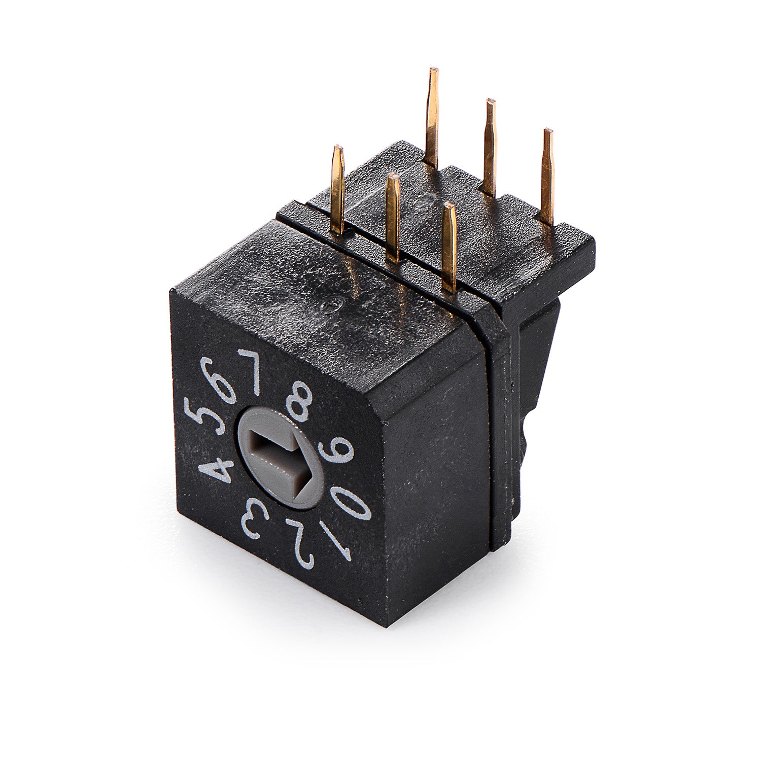 SUNGMUN QDR-10H Rotary DIP Switch | IP67 Waterproof | Horizontal 10-Pos | 5.08mm Pitch