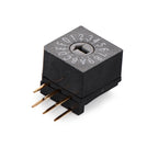 SUNGMUN QDR-16H1 Rotary DIP Switch | IP67 Waterproof | Horizontal 16-Pos (0-F)