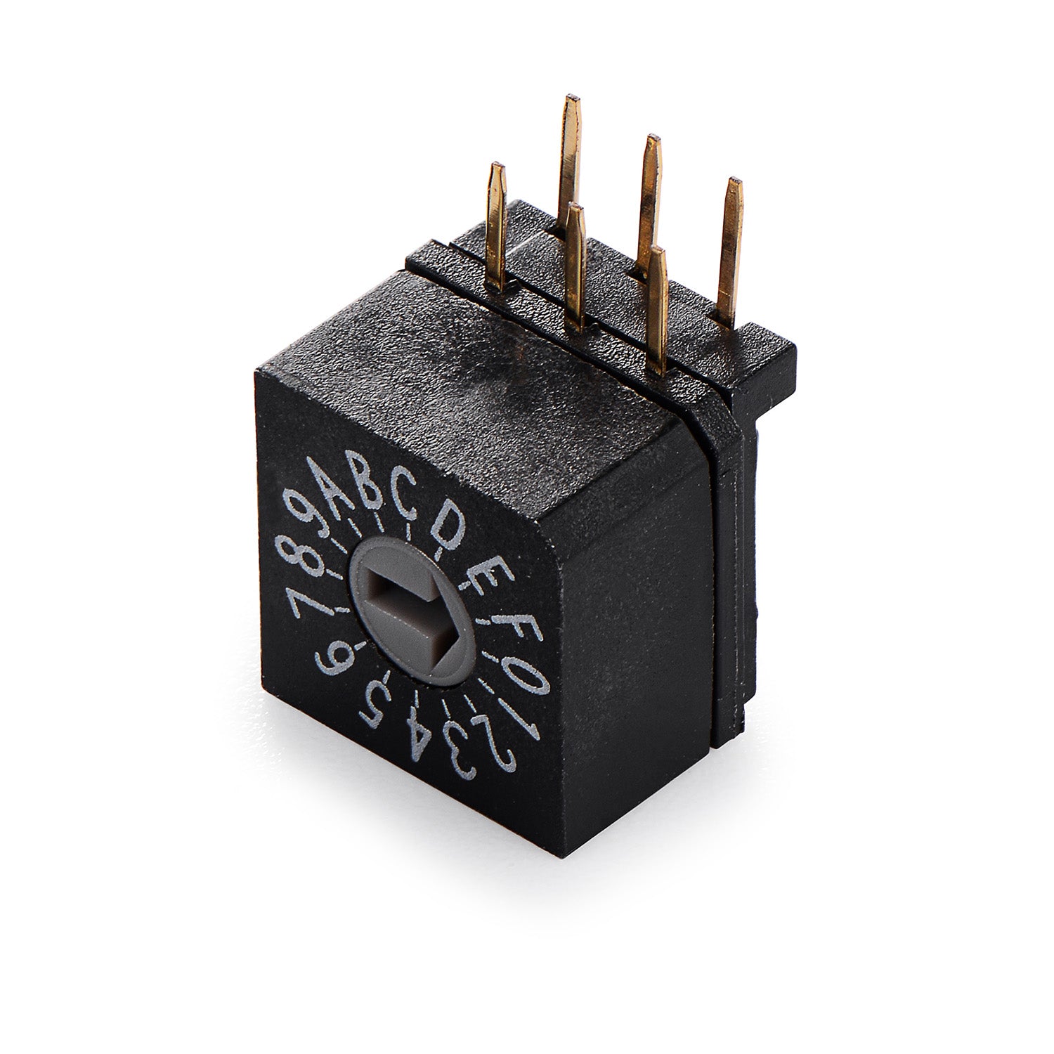 SUNGMUN QDR-16H1 Rotary DIP Switch | IP67 Waterproof | Horizontal 16-Pos (0-F)