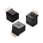 SUNGMUN QDR-16H1 Rotary DIP Switch | IP67 Waterproof | Horizontal 16-Pos (0-F)