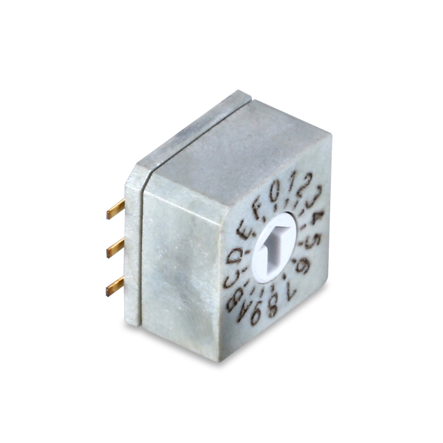 SUNGMUN QDR-16S SMD Rotary DIP Switch | IP67 Waterproof | 16 Position (0-F) | 10x10mm