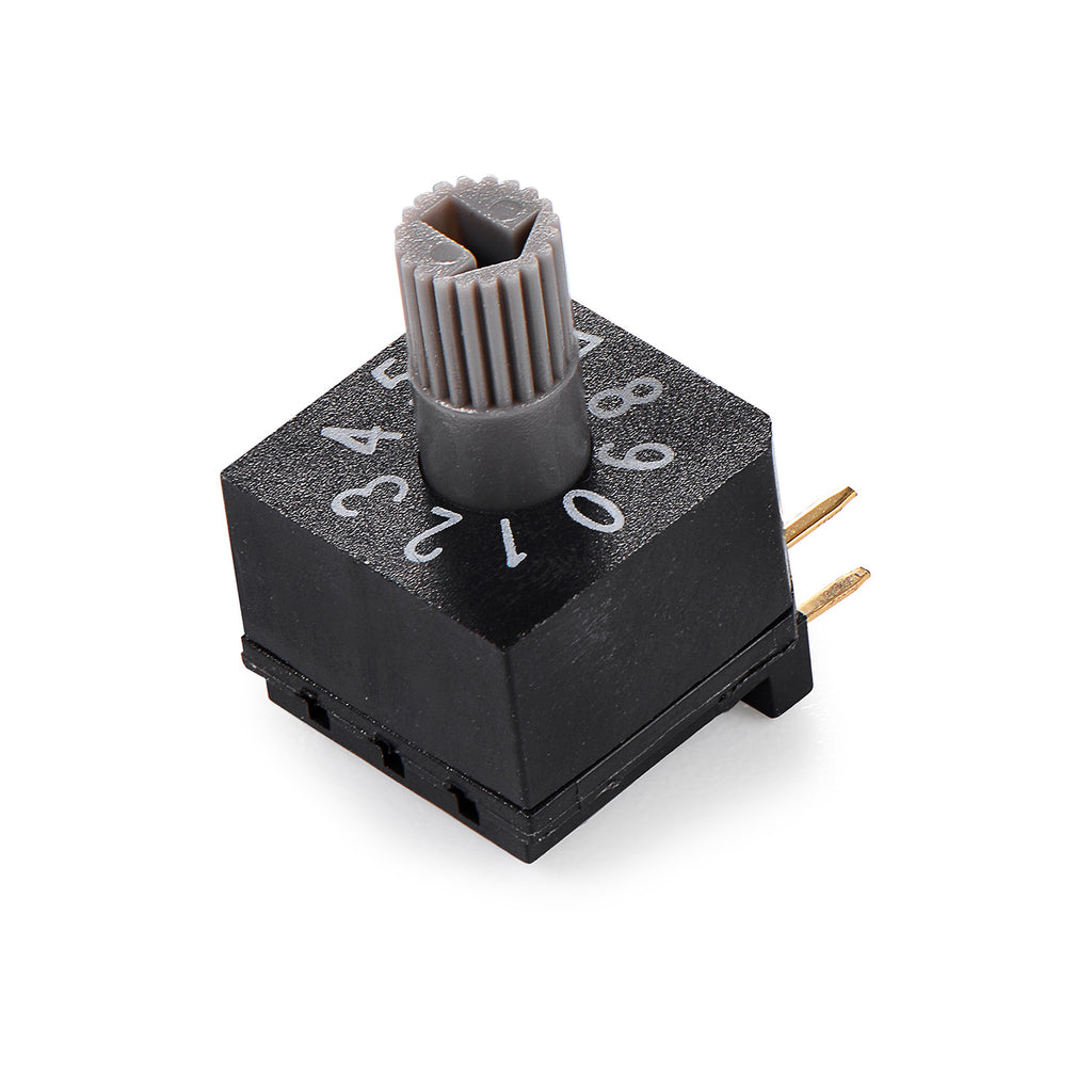 SUNGMUN QSR-10H1 Rotary DIP Switch | IP67 Waterproof | Horizontal 10-Pos | 10x10mm