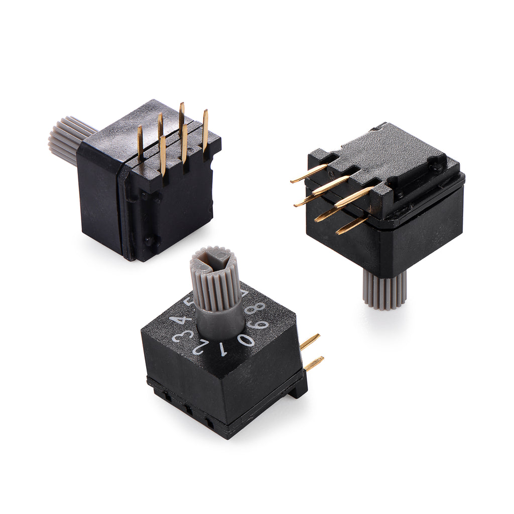 SUNGMUN QSR-10H1 Rotary DIP Switch | IP67 Waterproof | Horizontal 10-Pos | 10x10mm