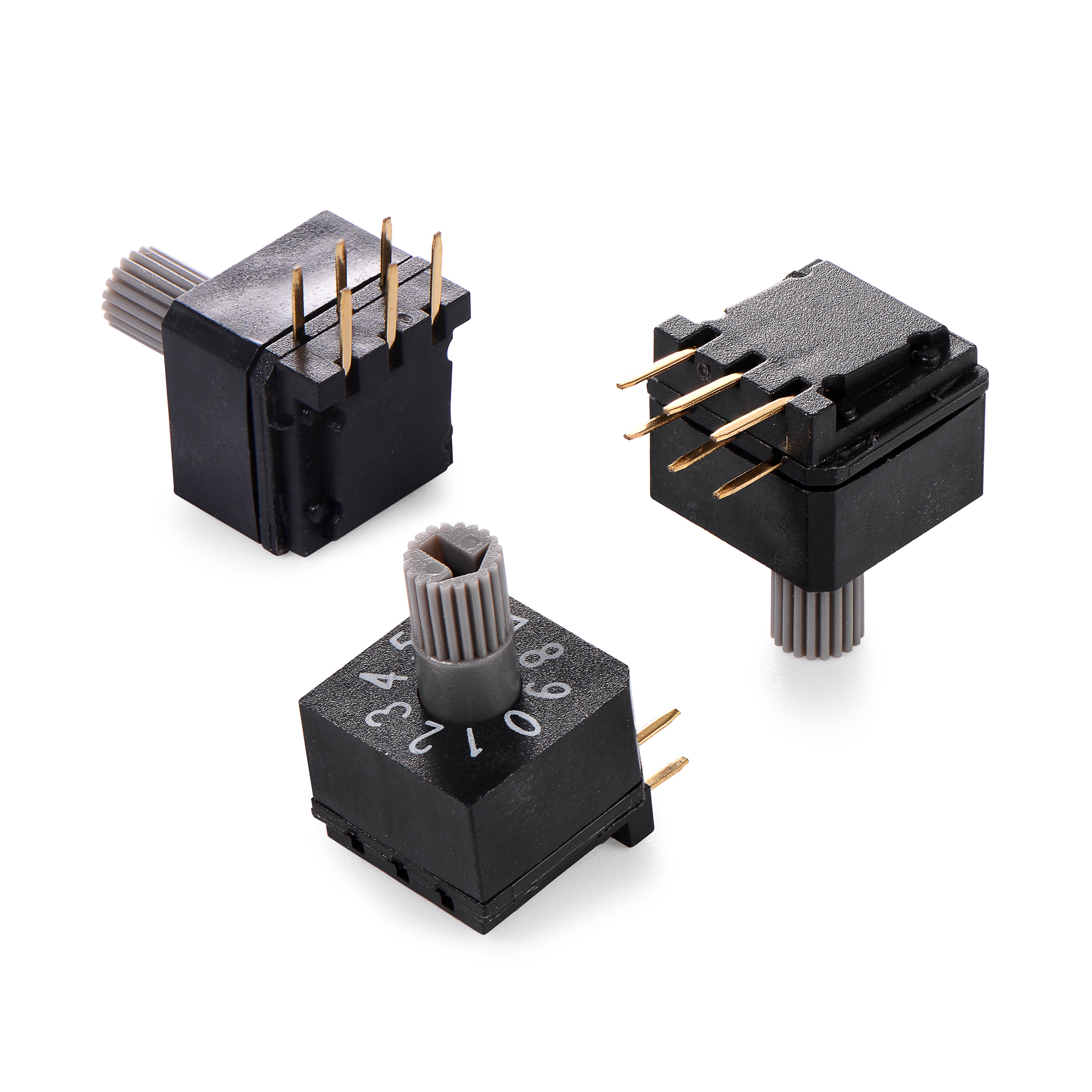 SUNGMUN QSR-10H1 Rotary DIP Switch | IP67 Waterproof | Horizontal 10-Pos | 10x10mm