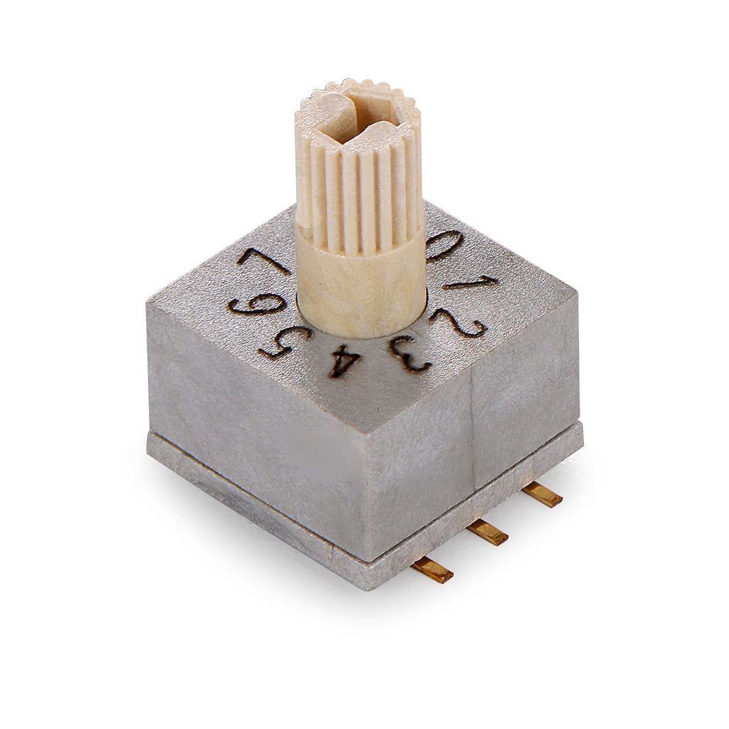 SUNGMUN QSR-10S SMD Rotary DIP Switch | IP67 Waterproof | 10 Position | 10x10mm