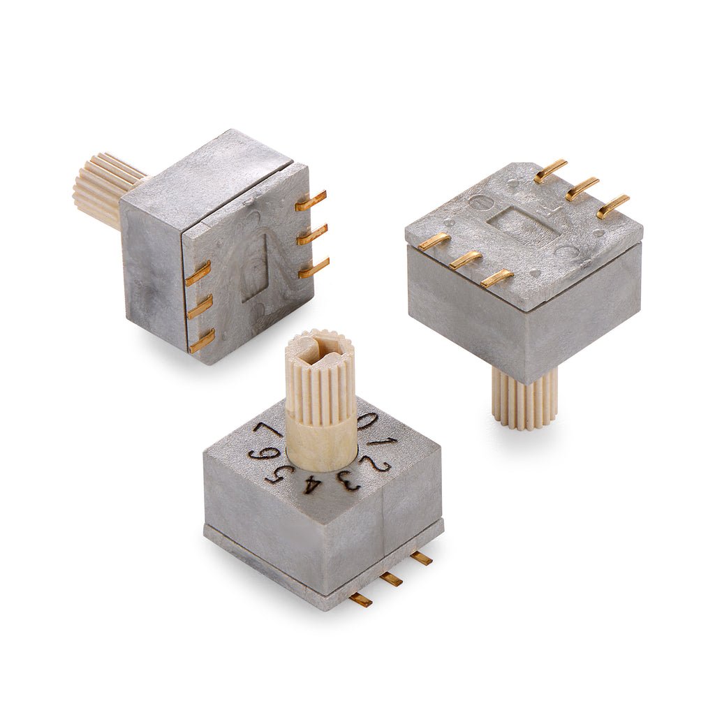 SUNGMUN QSR-10S SMD Rotary DIP Switch | IP67 Waterproof | 10 Position | 10x10mm