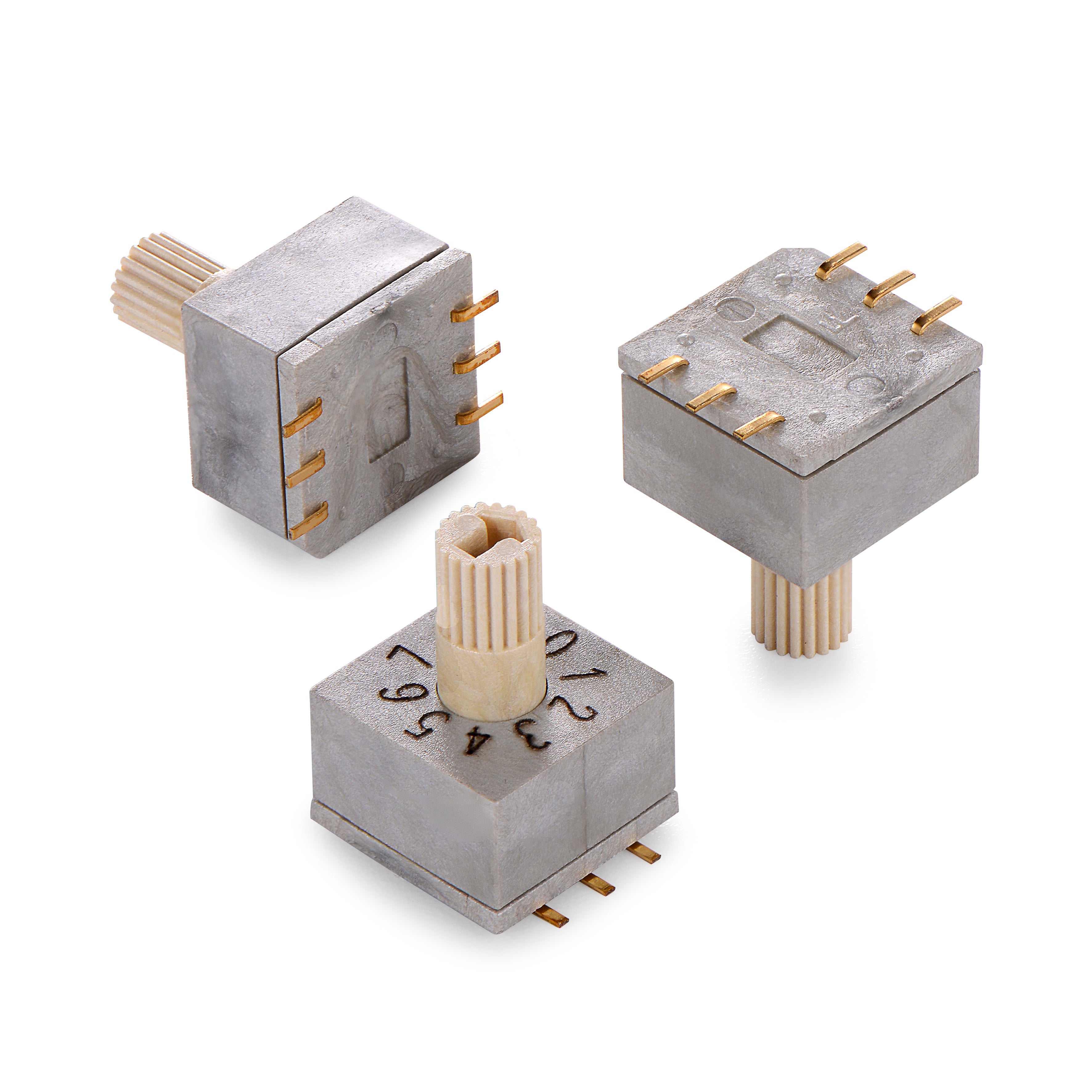 SUNGMUN QSR-10S SMD Rotary DIP Switch | IP67 Waterproof | 10 Position | 10x10mm