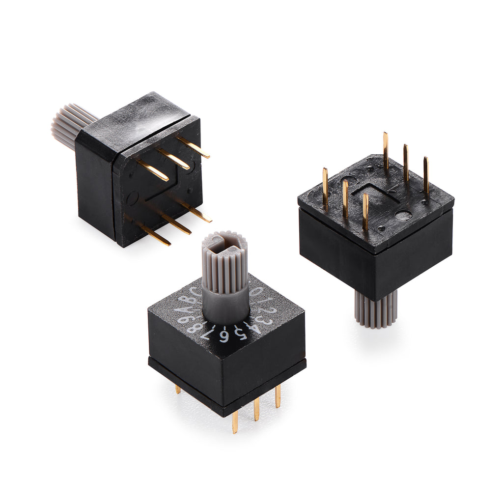 SUNGMUN QSR-16 Rotary DIP Switch | 16 Position | IP67 Waterproof | 10x10mm