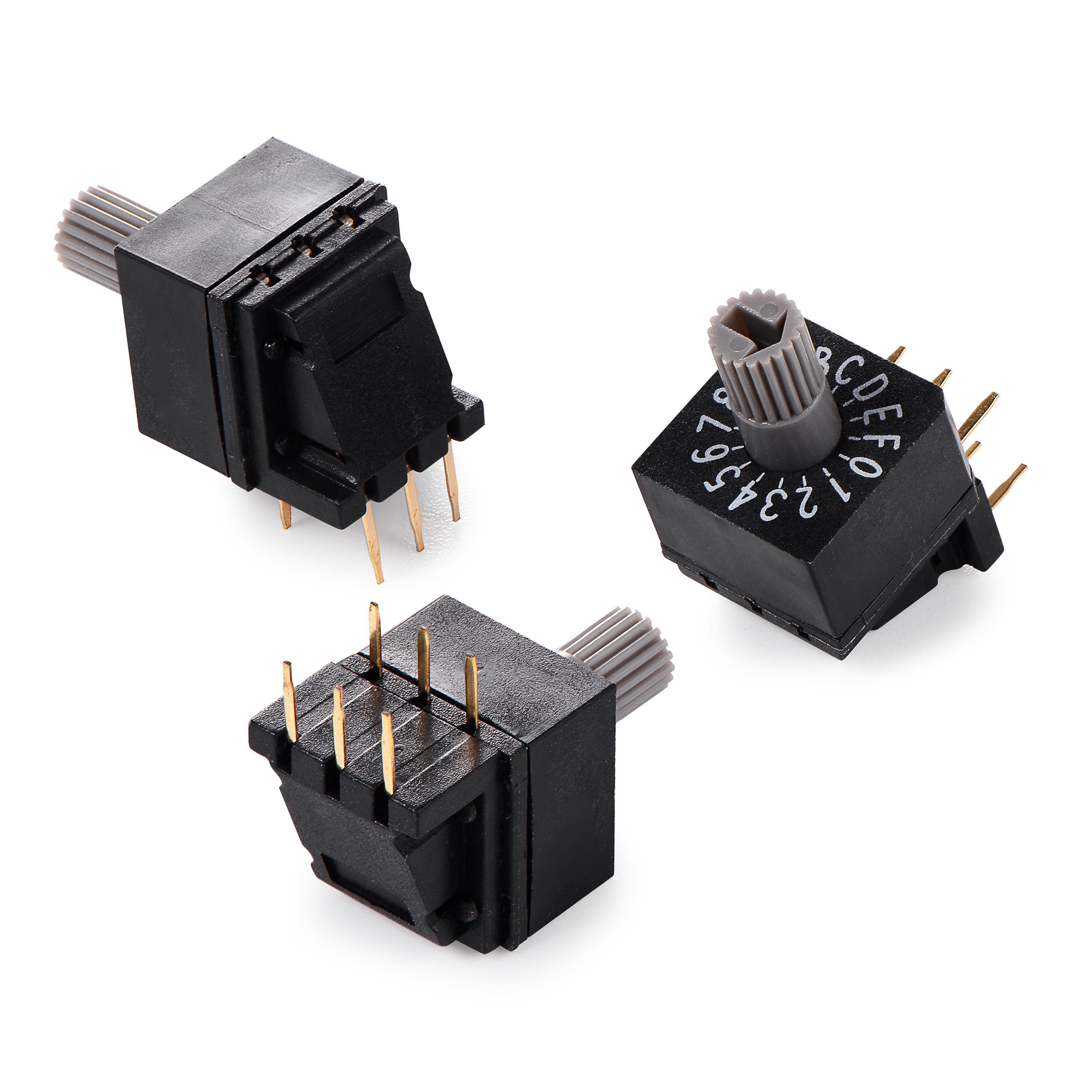 SUNGMUN QSR-16H Rotary DIP Switch | IP67 Waterproof | Horizontal Mount | 16-Position