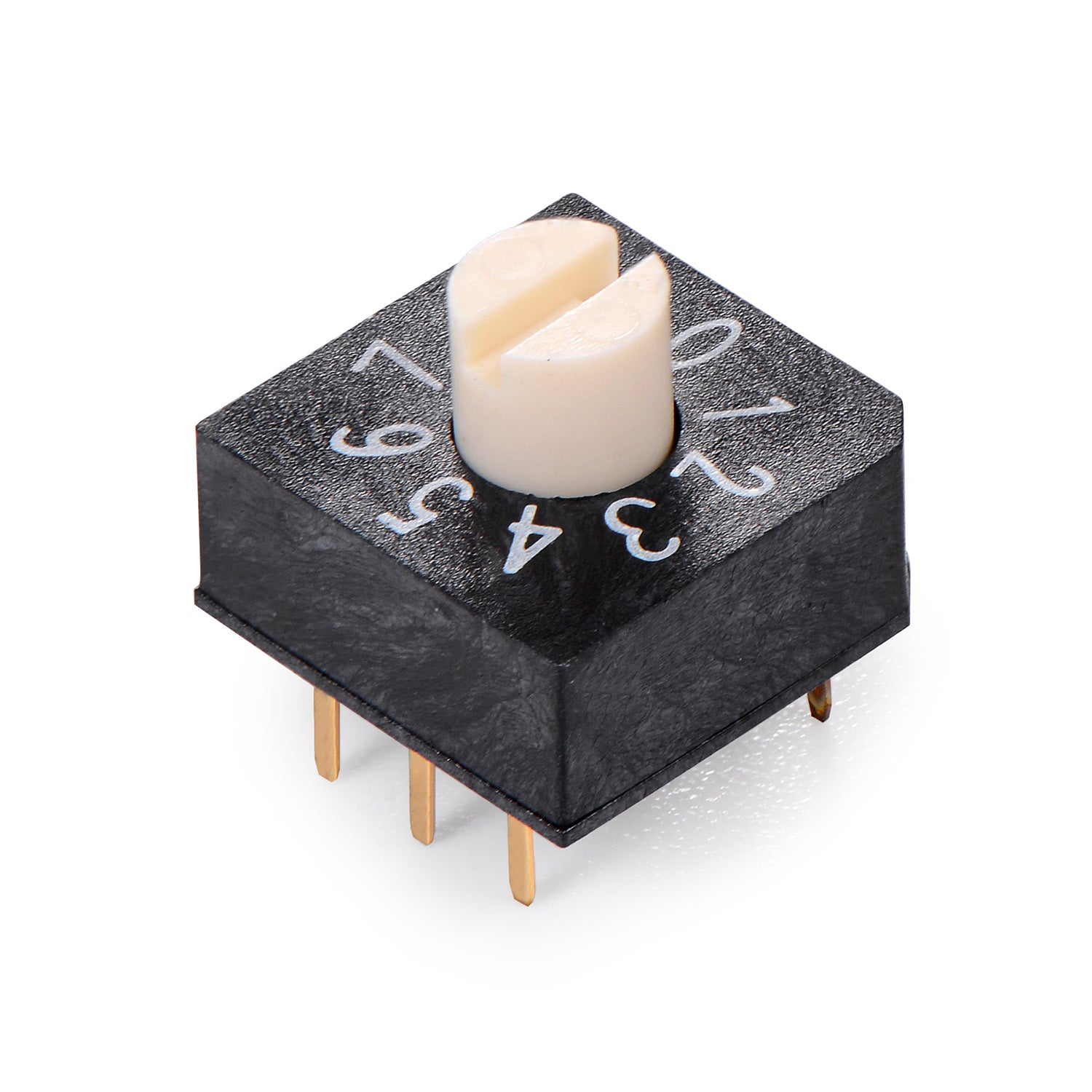 SUNGMUN UAMR-10 Rotary DIP Switch | IP67 Waterproof | Low-Profile 4.5mm | Slotted Shaft 3.2mm