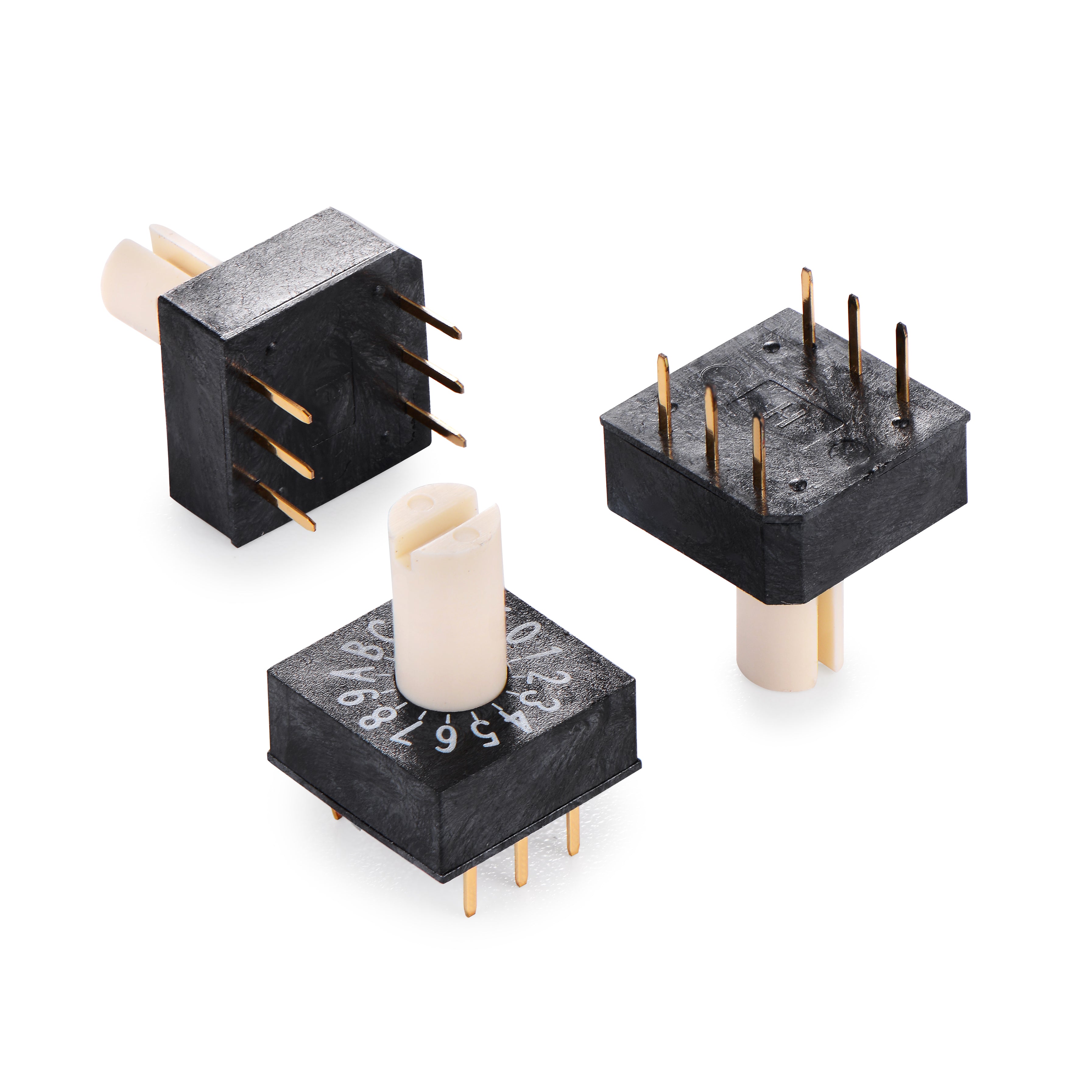 SUNGMUN USR-16 Rotary DIP Switch | IP67 Waterproof | Low-Profile 4.5mm | 16-Pos (0-F)